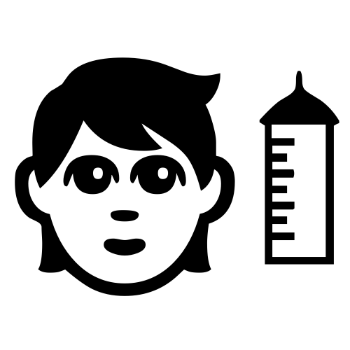 🧑🍼 Emoji Domain black and white Symbola rendering